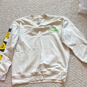 Stay Smiling White Sweatshirt